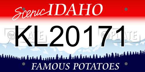 KL20171 Idaho License Plate