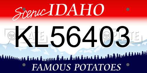 KL56403 Idaho License Plate