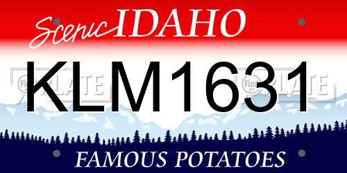 KLM1631 Idaho License Plate