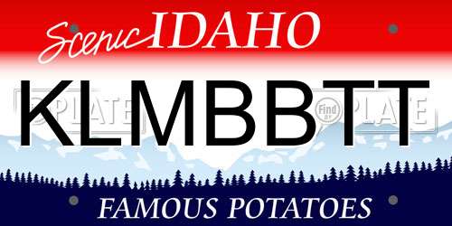 KLMBBTT Idaho License Plate