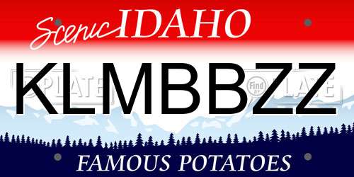 KLMBBZZ Idaho License Plate