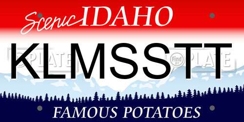 KLMSSTT Idaho License Plate
