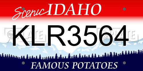 KLR3564 Idaho License Plate