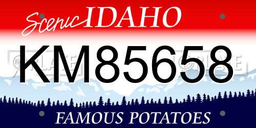 KM85658 Idaho License Plate