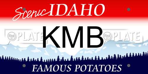 KMB Idaho License Plate
