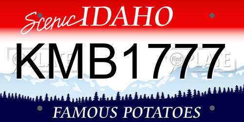 KMB1777 Idaho License Plate