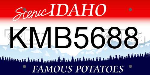 KMB5688 Idaho License Plate