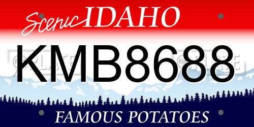 KMB8688 Idaho License Plate