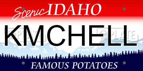 KMCHELL Idaho License Plate