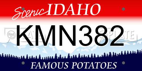 KMN382 Idaho License Plate
