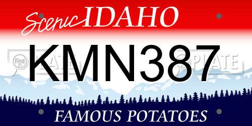KMN387 Idaho License Plate