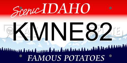 KMNE82 Idaho License Plate