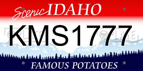 KMS1777 Idaho License Plate