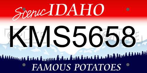 KMS5658 Idaho License Plate