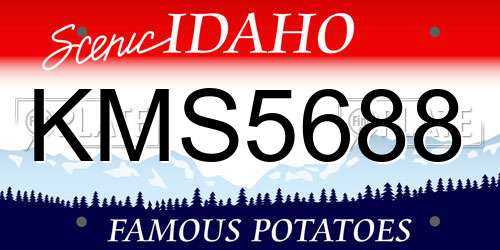 KMS5688 Idaho License Plate