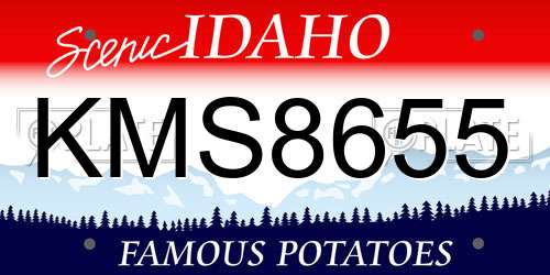 KMS8655 Idaho License Plate