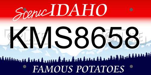 KMS8658 Idaho License Plate