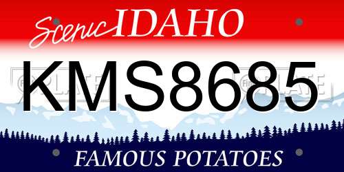 KMS8685 Idaho License Plate