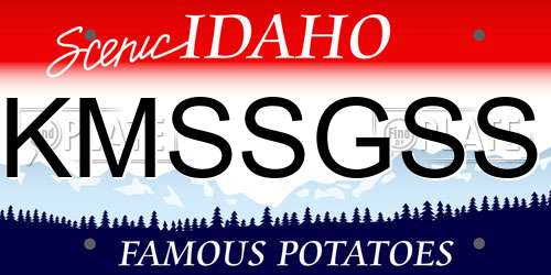 KMSSGSS Idaho License Plate