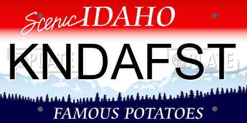 KNDAFST Idaho License Plate