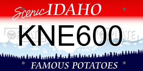 KNE600 Idaho License Plate