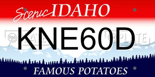 KNE60D Idaho License Plate
