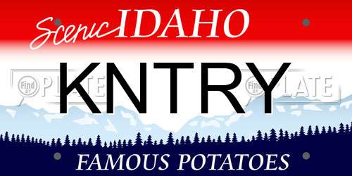 KNTRY Idaho License Plate