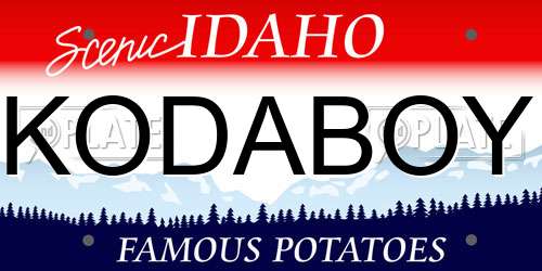 KODABOY Idaho License Plate