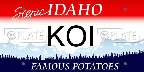 KOI Idaho License Plate