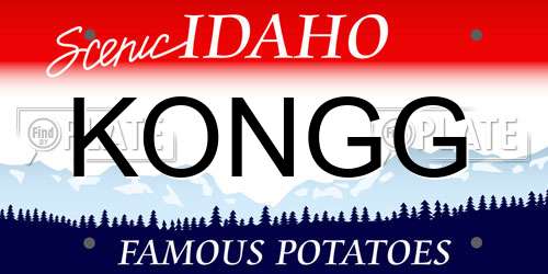 KONGG Idaho License Plate