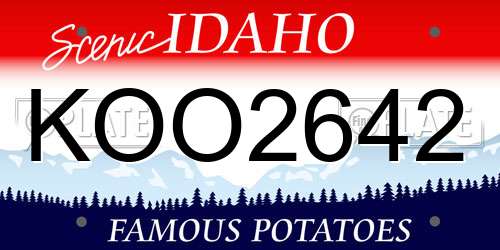 KOO2642 Idaho License Plate