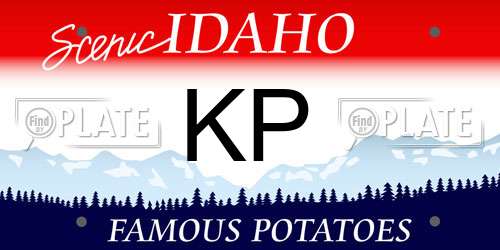 KP Idaho License Plate
