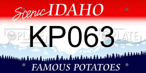 KP063 Idaho License Plate