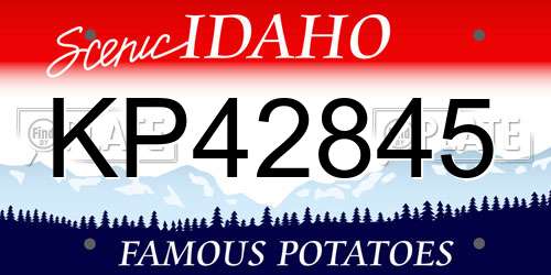 KP42845 Idaho License Plate