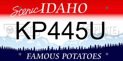 KP445U Idaho License Plate