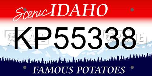 KP55338 Idaho License Plate