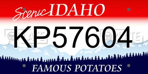 KP57604 Idaho License Plate