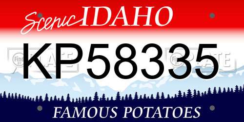 KP58335 Idaho License Plate
