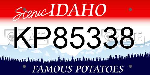 KP85338 Idaho License Plate