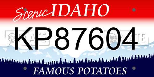 KP87604 Idaho License Plate