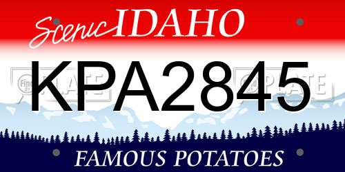 KPA2845 Idaho License Plate
