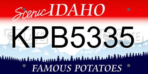 KPB5335 Idaho License Plate
