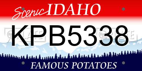 KPB5338 Idaho License Plate