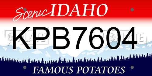 KPB7604 Idaho License Plate