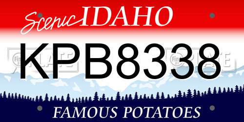 KPB8338 Idaho License Plate