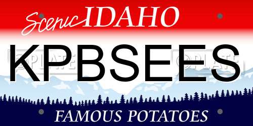KPBSEES Idaho License Plate