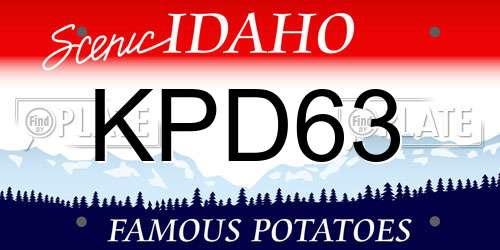KPD63 Idaho License Plate