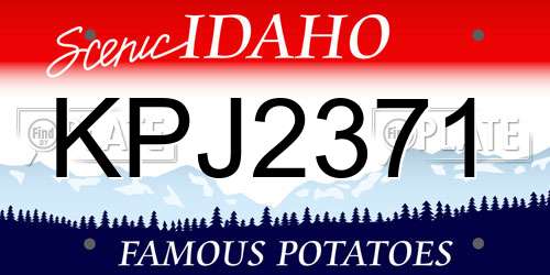 KPJ2371 Idaho License Plate