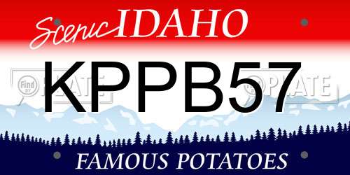 KPPB57 Idaho License Plate
