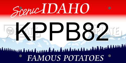 KPPB82 Idaho License Plate